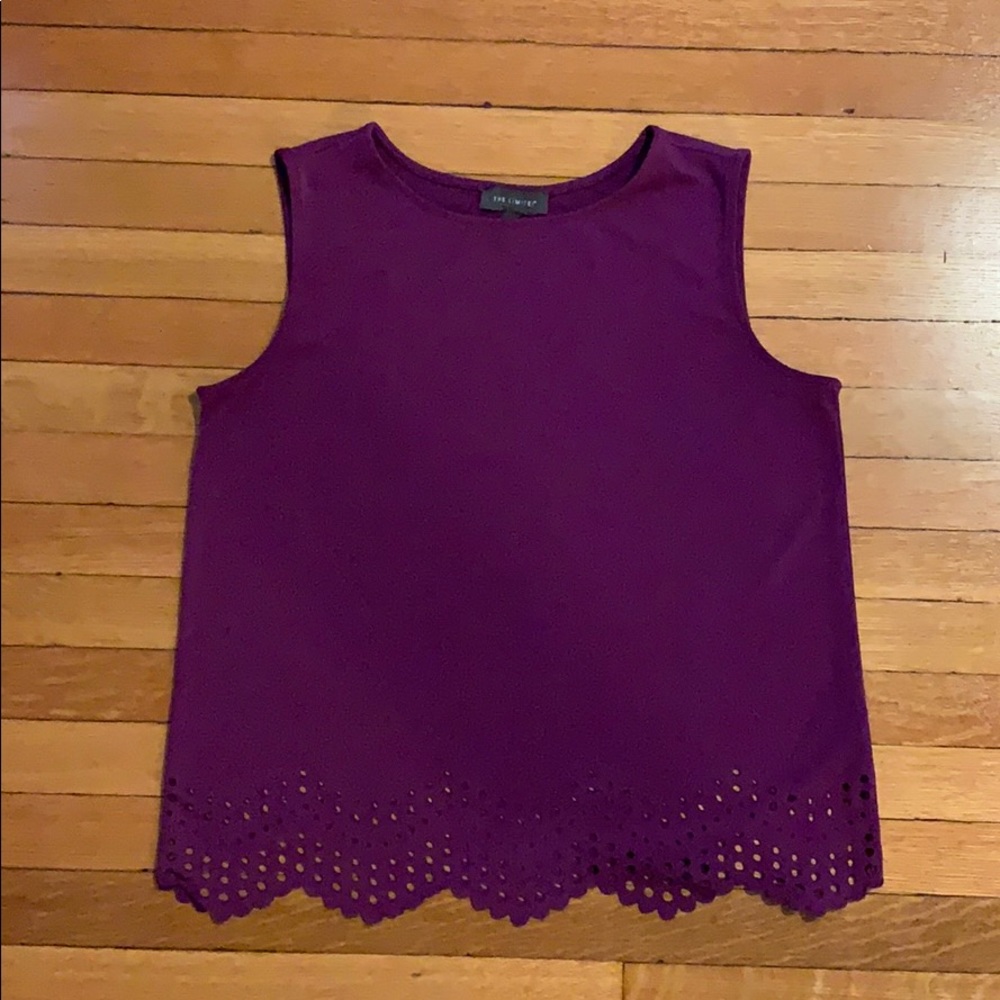 Purple sleeveless blouse